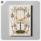 アートパネル-Guide for Constructing the Letter T from Mira Calligraphiae Monumenta
 - 書道のお手本 Canvas.