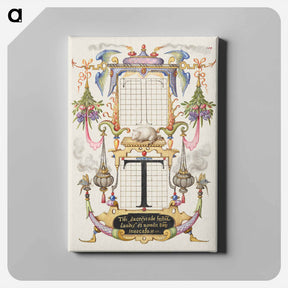 アートパネル-Guide for Constructing the Letter T from Mira Calligraphiae Monumenta
 - 書道のお手本 Canvas.