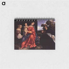 アートメモ帳-Madonna and Child with Sts Catherine and Dominic and a Donor - ティツィアーノ ヴェチェッリオ Memo.