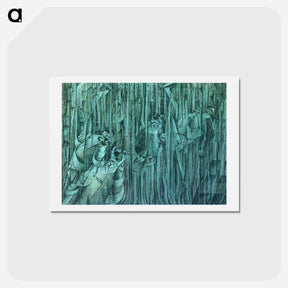 アートポストカード-States of Mind III: Those Who Stay - ウンベルト ボッチョーニ  Postcard.