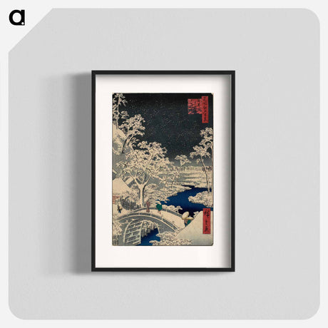 アートポスター-Meguro Drum Bridge and Sunset Hill
 - 歌川 広重 Poster.