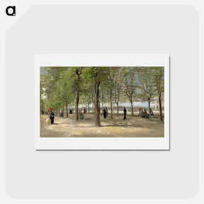 アートポストカード-Terrace in the Luxembourg Gardens - フィンセント ファン ゴッホ Postcard.