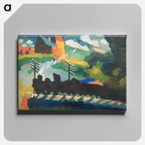 アートパネル-Railroad at Murnau - ワシリー カンディンスキー Canvas.