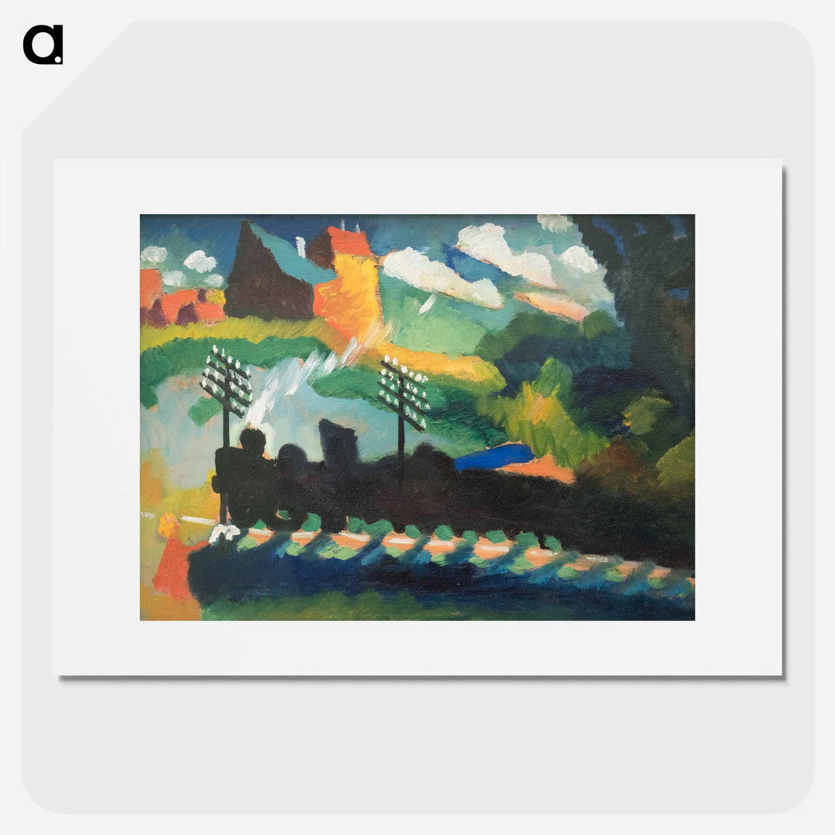 Railroad at Murnau - Wassily Kandinsky Poster.