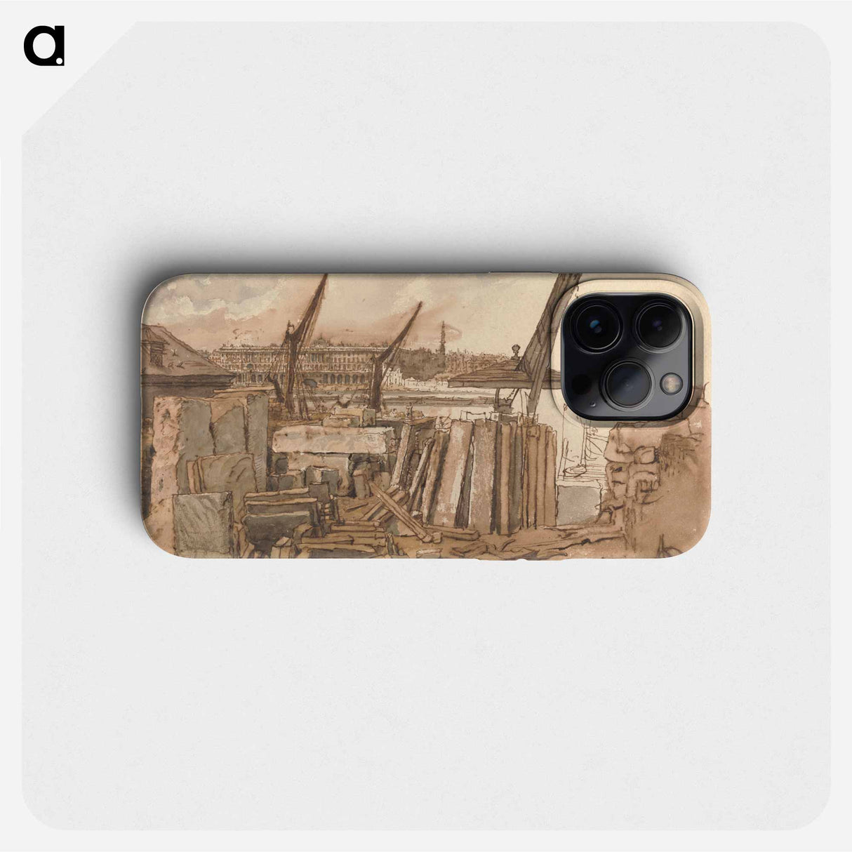 The Building of Waterloo Bridge - ウィリアム ヘンリー ハント Phone Case.