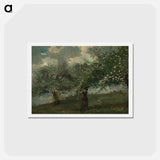 アートポストカード-Girl Picking Apple Blossoms - ウィンスロー ホーマー Postcard.