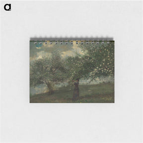 アートメモ帳-Girl Picking Apple Blossoms - ウィンスロー ホーマー Memo.
