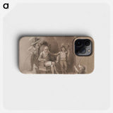 Vanha mies istumassa karmituolissa takan edessä - アンダース エクマン Phone Case.