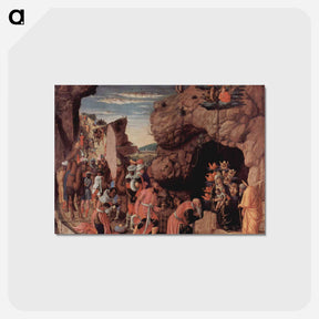 アートポストカード-Adoration of the Magi, central panel from the Altarpiece - アンドレア マンテーニャ Postcard.