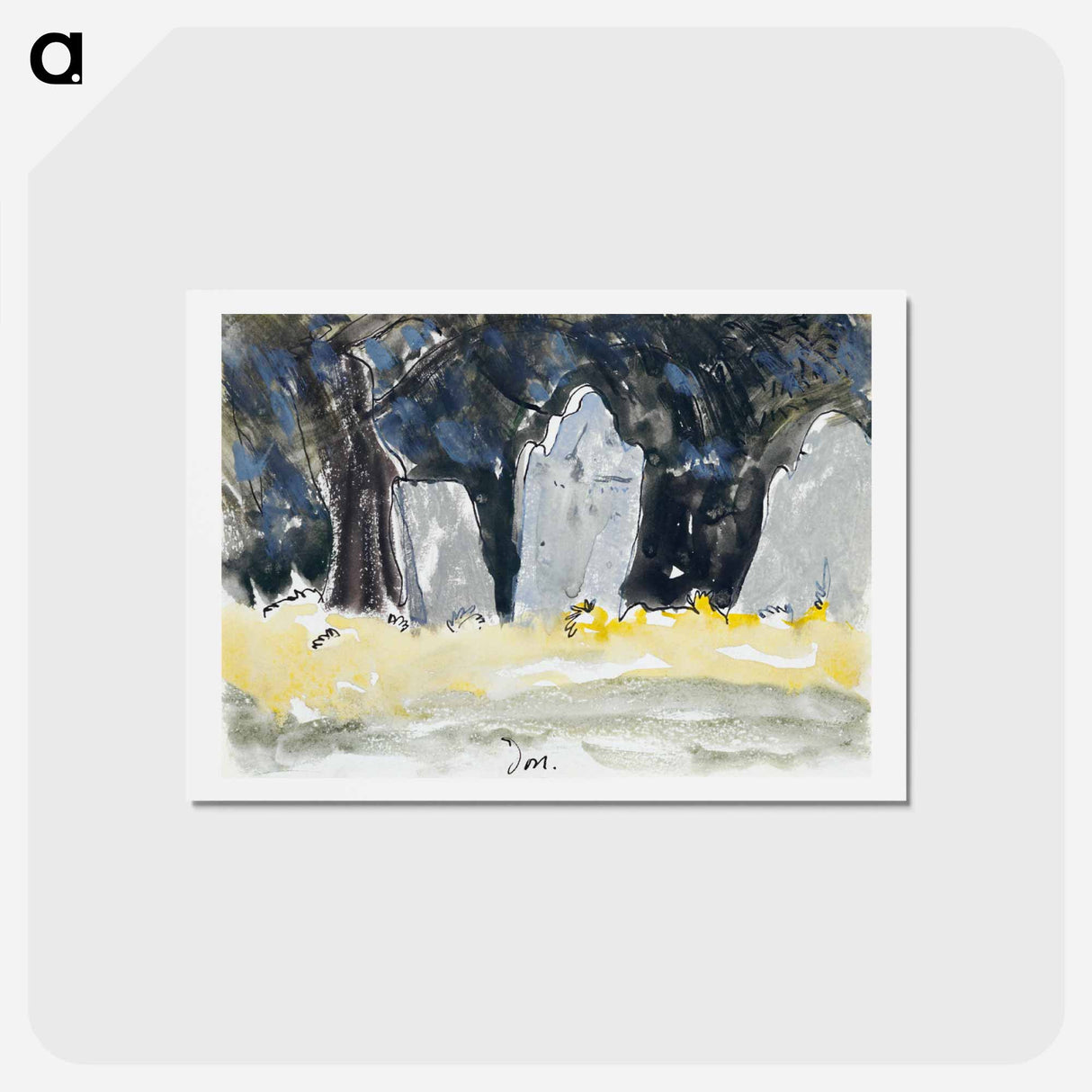 アートポストカード-Old Tombstones - アーサー ダヴ Postcard.