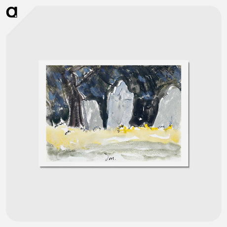アートポストカード-Old Tombstones - アーサー ダヴ Postcard.