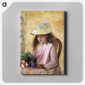 アートパネル-Portrait of the Artist’s Daughter - カミーユ ピサロ Canvas.
