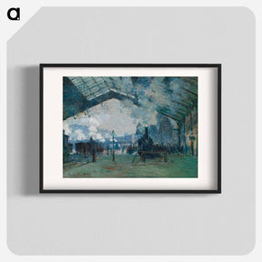 アートポスター-Arrival of the Normandy Train, Gare Saint-Lazare - クロード モネ Poster.