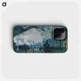 Arrival of the Normandy Train, Gare Saint-Lazare - Claude Monet Phone Case.