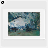 Arrival of the Normandy Train, Gare Saint-Lazare - Claude Monet Poster.