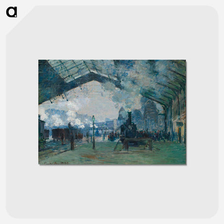 アートポストカード-Arrival of the Normandy Train, Gare Saint-Lazare - クロード モネ Postcard.