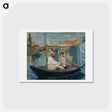 アートポストカード-Claude Monet Painting in his Studio - エドゥアール マネ Postcard.