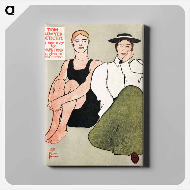 アートパネル-Two seated women - エドワード ペンフィールド Canvas.