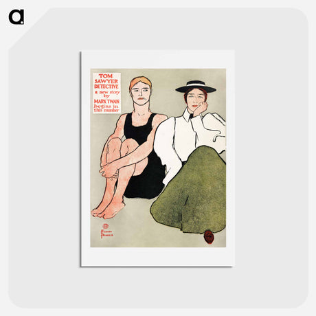 アートポストカード-Two seated women - エドワード ペンフィールド Postcard.