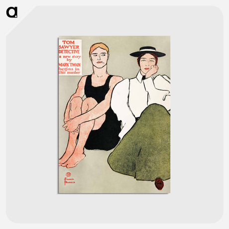 アートポストカード-Two seated women - エドワード ペンフィールド Postcard.