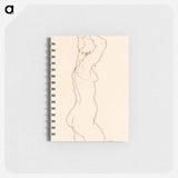 Standing Nude, Facing Right - エゴン シーレ Memo.
