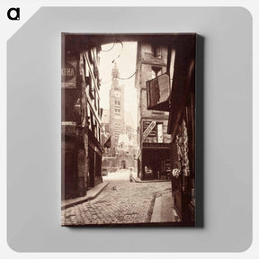 アートパネル-Rue De La Montagne Au Geneve
 - ウジェーヌ アジェ Canvas.