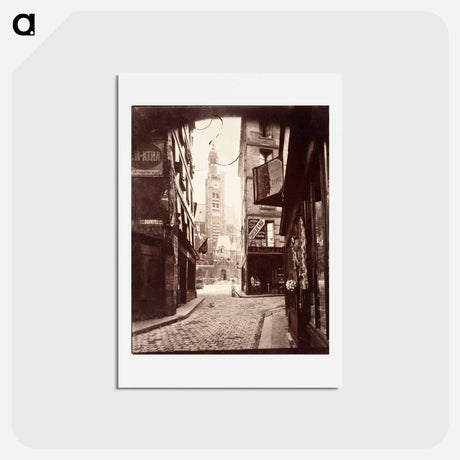 アートポストカード-Rue De La Montagne Au Geneve
 - ウジェーヌ アジェ Postcard.