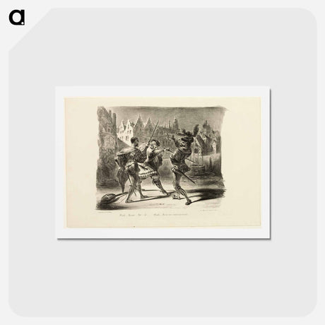 アートポストカード-イエロー - ウジェーヌ ドラクロワ Postcard.