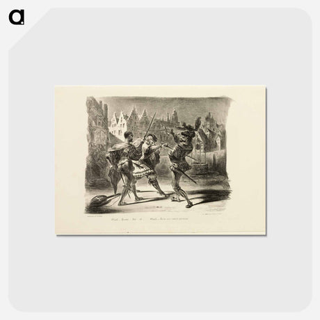 アートポストカード-イエロー - ウジェーヌ ドラクロワ Postcard.