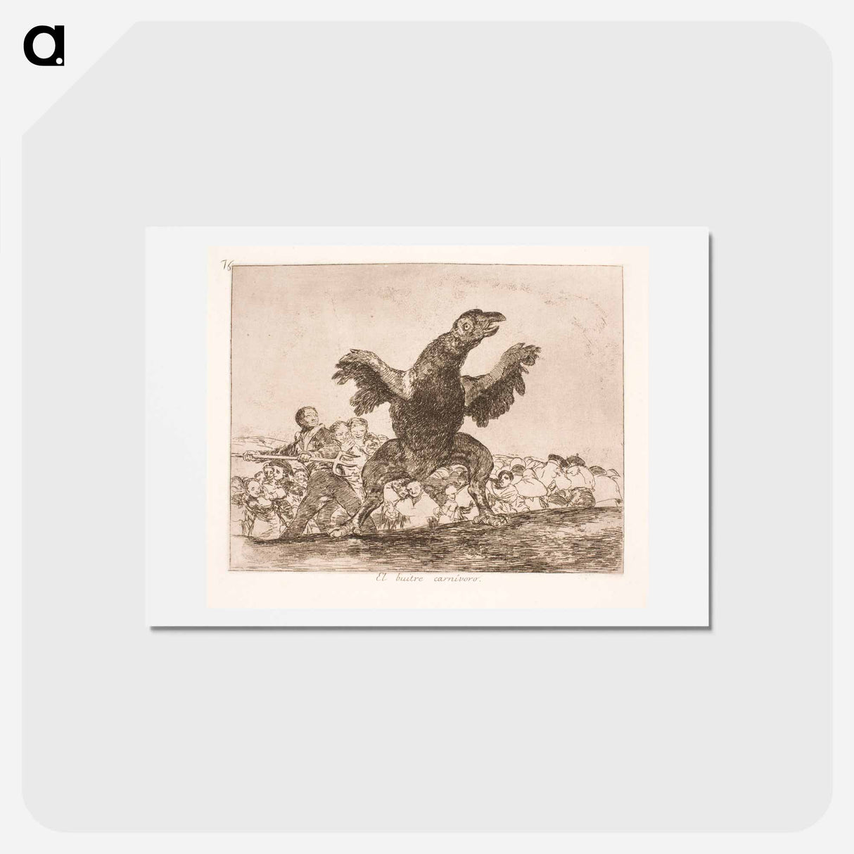 アートポストカード-The Vulture - フランシスコ デ ゴヤ Postcard.