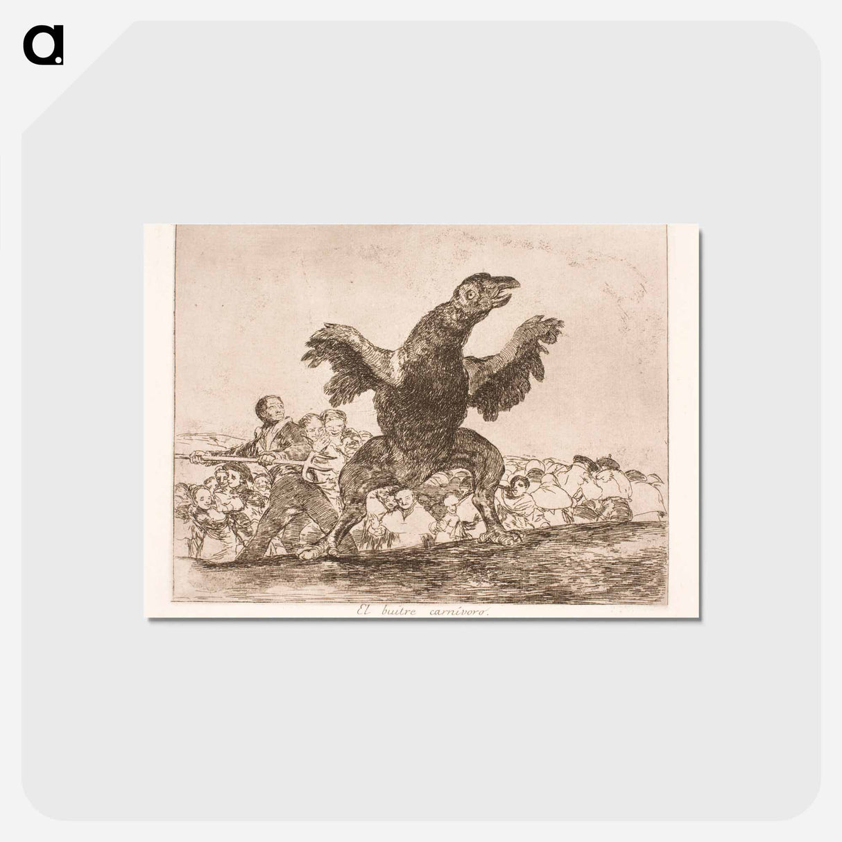 アートポストカード-The Vulture - フランシスコ デ ゴヤ Postcard.