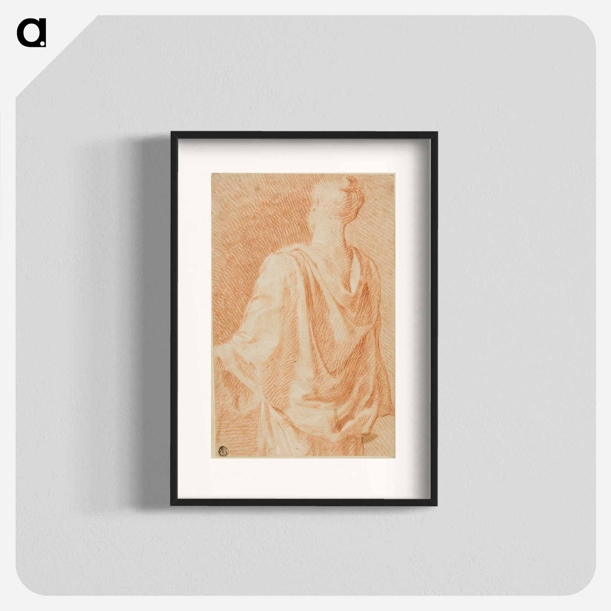 Draped Woman, Seen From Back - フランソワ ブーシェ Poster.