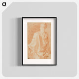 Draped Woman, Seen From Back - フランソワ ブーシェ Poster.