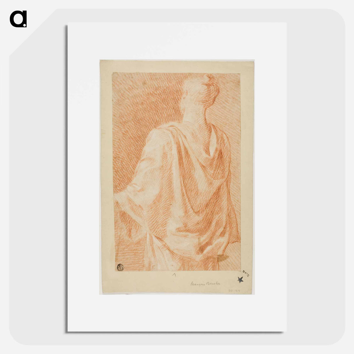 Draped Woman, Seen From Back - フランソワ ブーシェ Poster.