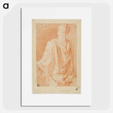Draped Woman, Seen From Back - フランソワ ブーシェ Poster.