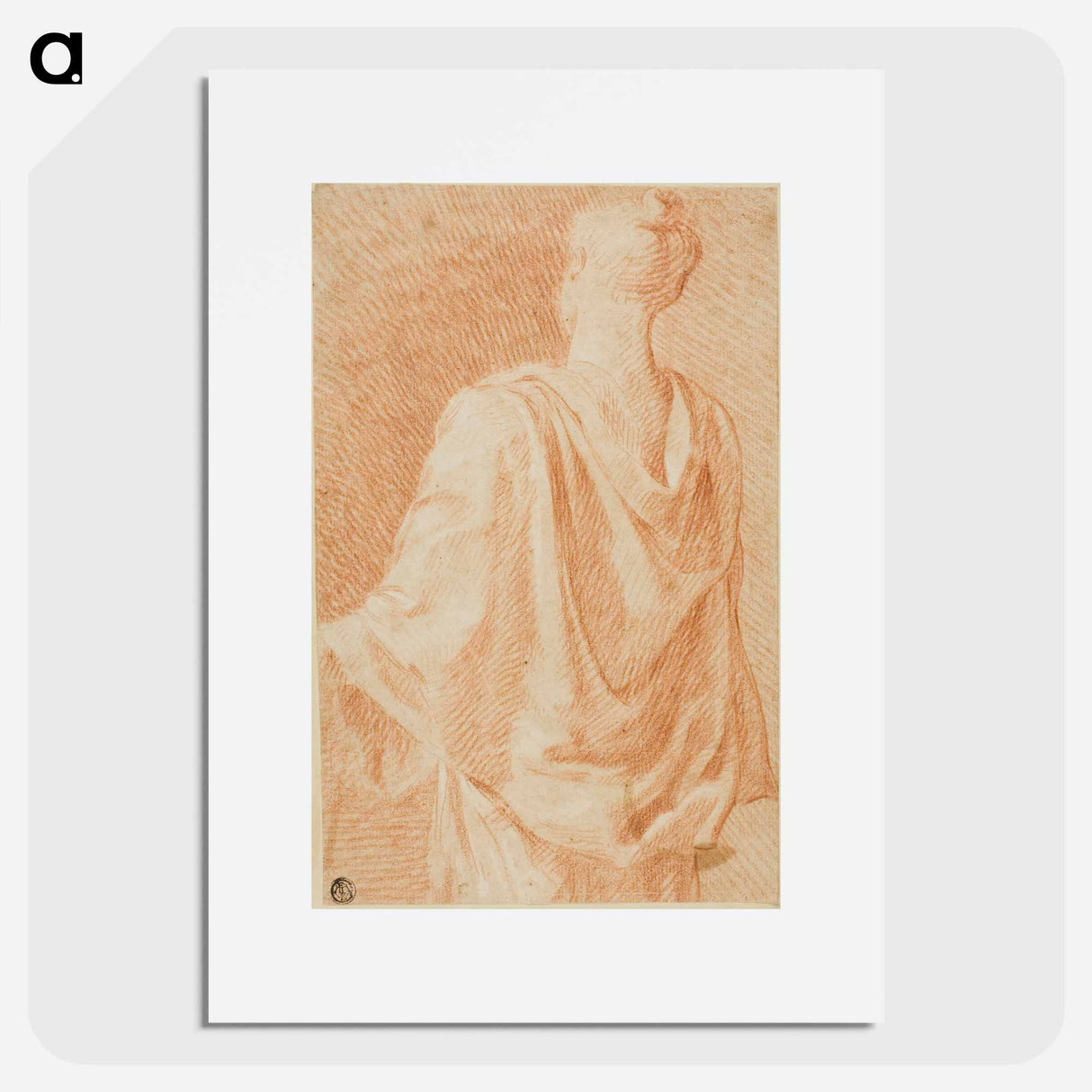 Draped Woman, Seen From Back - フランソワ ブーシェ Poster.