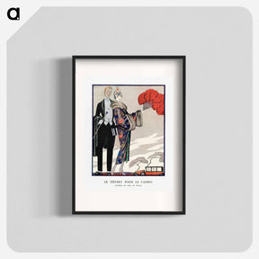 アートポスター-Le départ pour le casino, Manteau du soir, de Worth - ジョージ バービエ Poster.