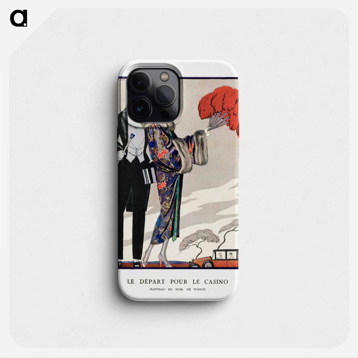 Le départ pour le casino, Manteau du soir, de Worth - ジョージ バービエ Phone Case.