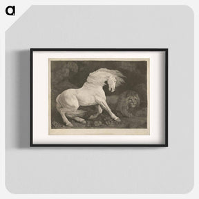アートポスター-A Horse Affrighted by a Lion
 - ジョージ スタッブス Poster.