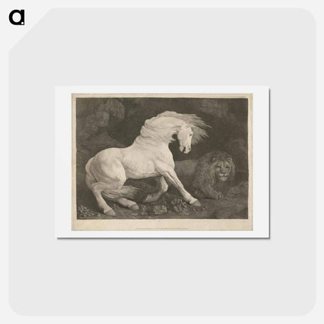 アートポストカード-A Horse Affrighted by a Lion
 - ジョージ スタッブス Postcard.
