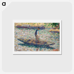 アートポストカード-A Fisherman - ジョルジュ スーラ Postcard.
