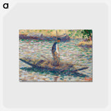 アートポストカード-A Fisherman - ジョルジュ スーラ Postcard.