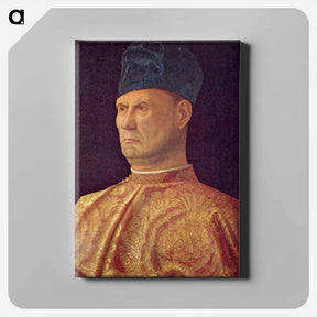 アートパネル-Portrait of a condottiere - ジョヴァンニ ベッリーニ Canvas.