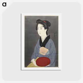アートポストカード-Waitress with a Red Tray
 - 橋口 五葉 Postcard.