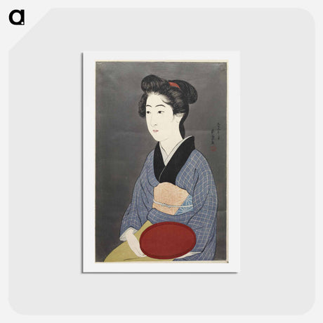 アートポストカード-Waitress with a Red Tray
 - 橋口 五葉 Postcard.