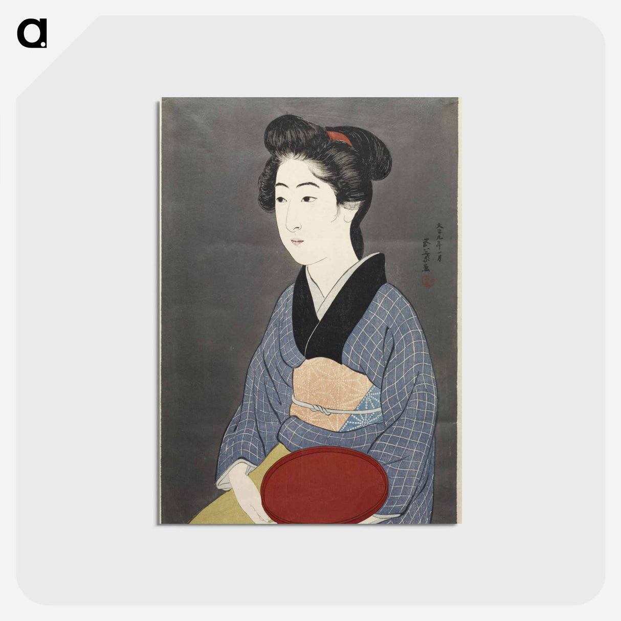 アートポストカード-Waitress with a Red Tray
 - 橋口 五葉 Postcard.