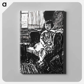 アートパネル-Girl Seated in Chair - ヘンリー ライマン サイエン Canvas.
