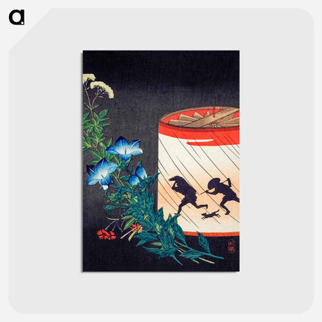 アートポストカード-Bellflower and Lantern - 高橋 宏明 Postcard.