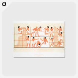 アートポストカード-Sculptors Worker
 - エジプト美術史 Postcard.