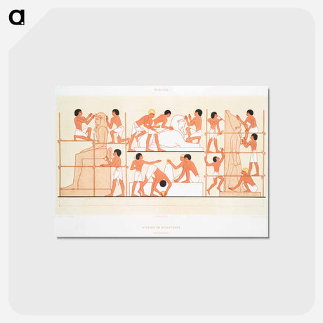 アートポストカード-Sculptors Worker
 - エジプト美術史 Postcard.